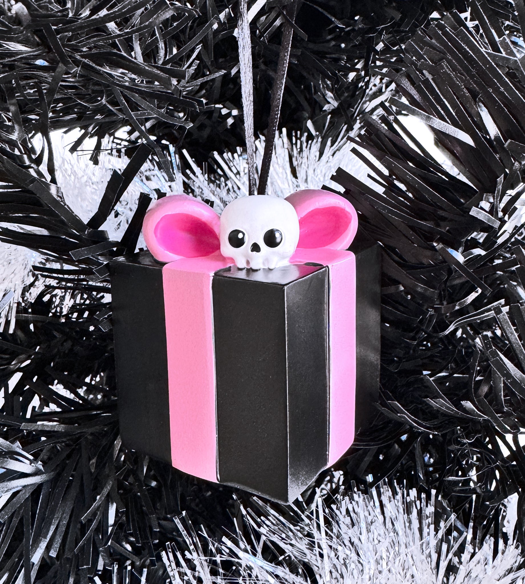 Creepy Gift Box Holiday Ornament