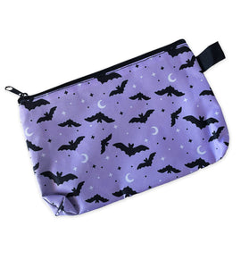 Purple Bats Makeup Bag or Anything Pouch