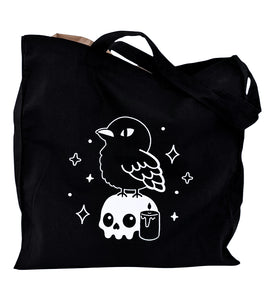 Crow & Skull Tote Bag