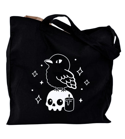 Crow & Skull Tote Bag