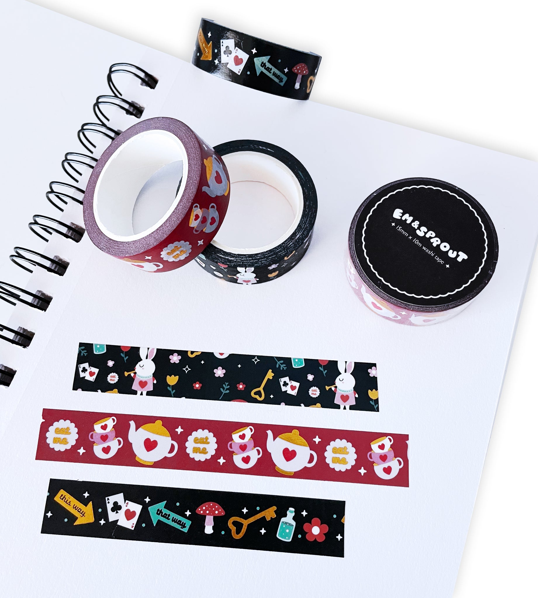 Wonderland Foil Washi Tape - Set of Three