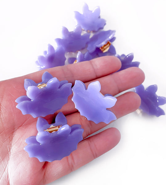 Lavender Mini Bat Claw Clip - Set of Two