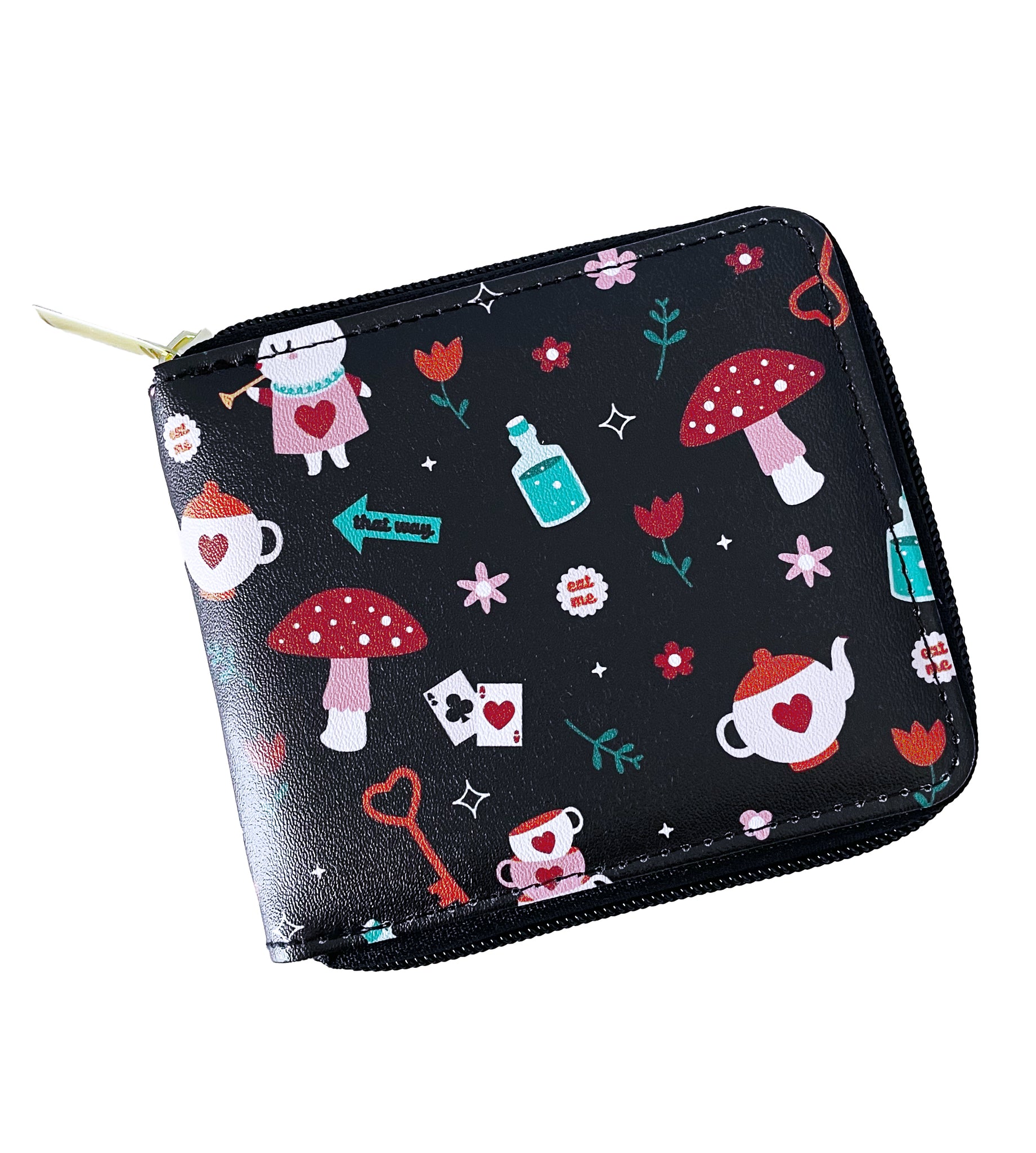 Wonderland Zippered Bifold Wallet