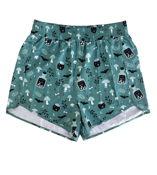 Teal Witchy Shorts - Sizes S to 3X