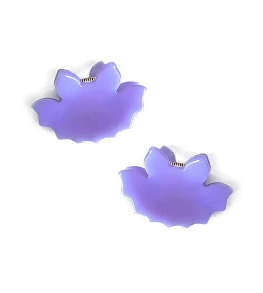 Lavender Mini Bat Claw Clip - Set of Two