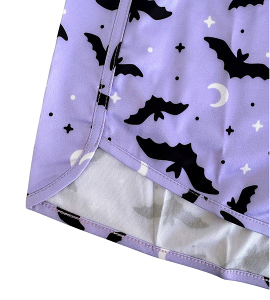Lavender Bat Shorts - Sizes S to 3X