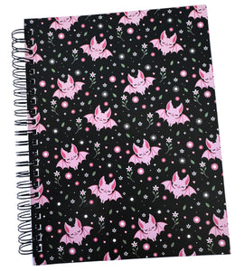 Floral Bats Spiral Bound Note Book