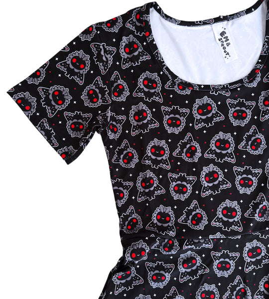 Mothman Skater Dress - Available in sizes S to 3X