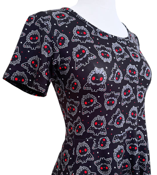 Mothman Skater Dress - Available in sizes S to 3X