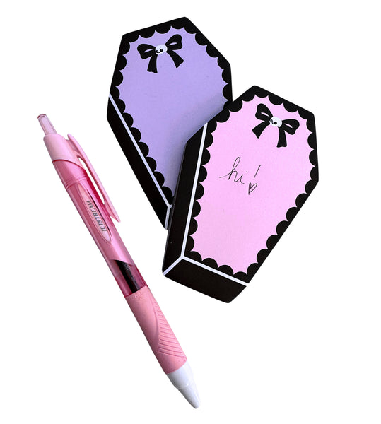 Coffin Sticky Notes - Set of Two