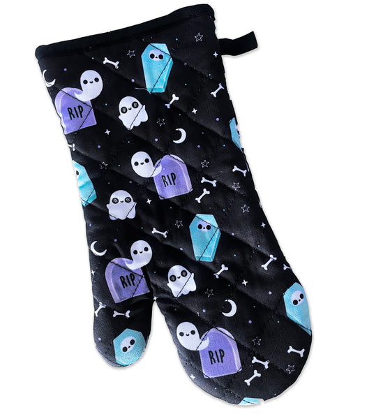 Graveyard Ghosts Oven Mitt