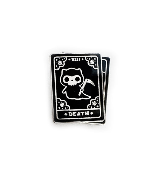 Cat Tarot Death Card Enamel Pin