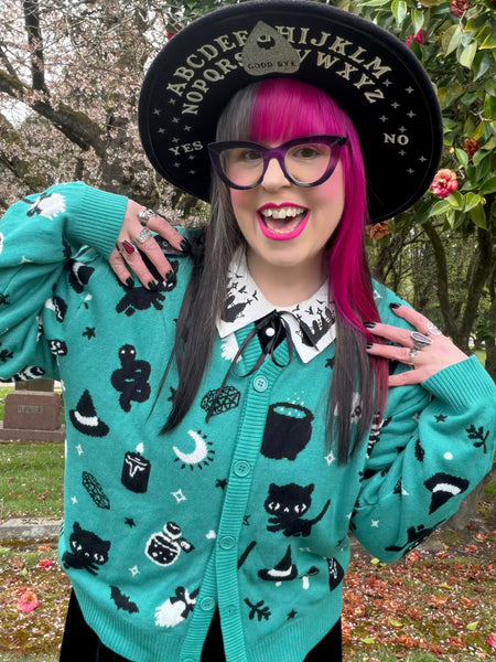 Witchy Things Knit Cardigan Sweater - Ladies Sizes S-3X