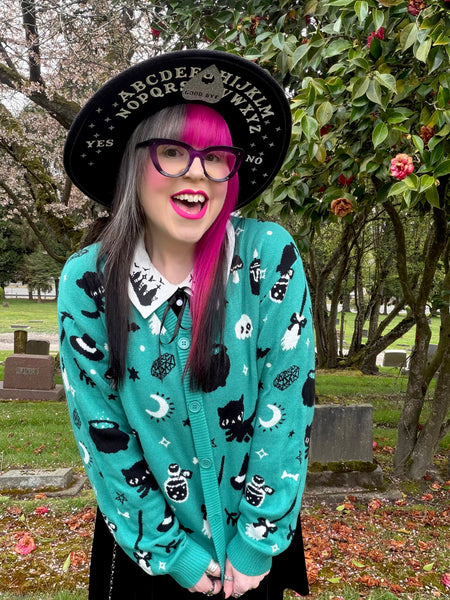 Witchy Things Knit Cardigan Sweater - Ladies Sizes S-3X
