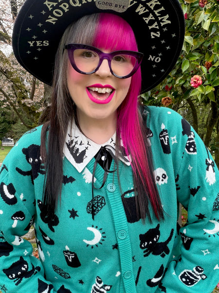 Witchy Things Knit Cardigan Sweater - Ladies Sizes S-3X