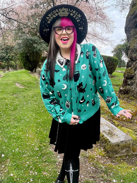 Witchy Things Knit Cardigan Sweater - Ladies Sizes S-3X