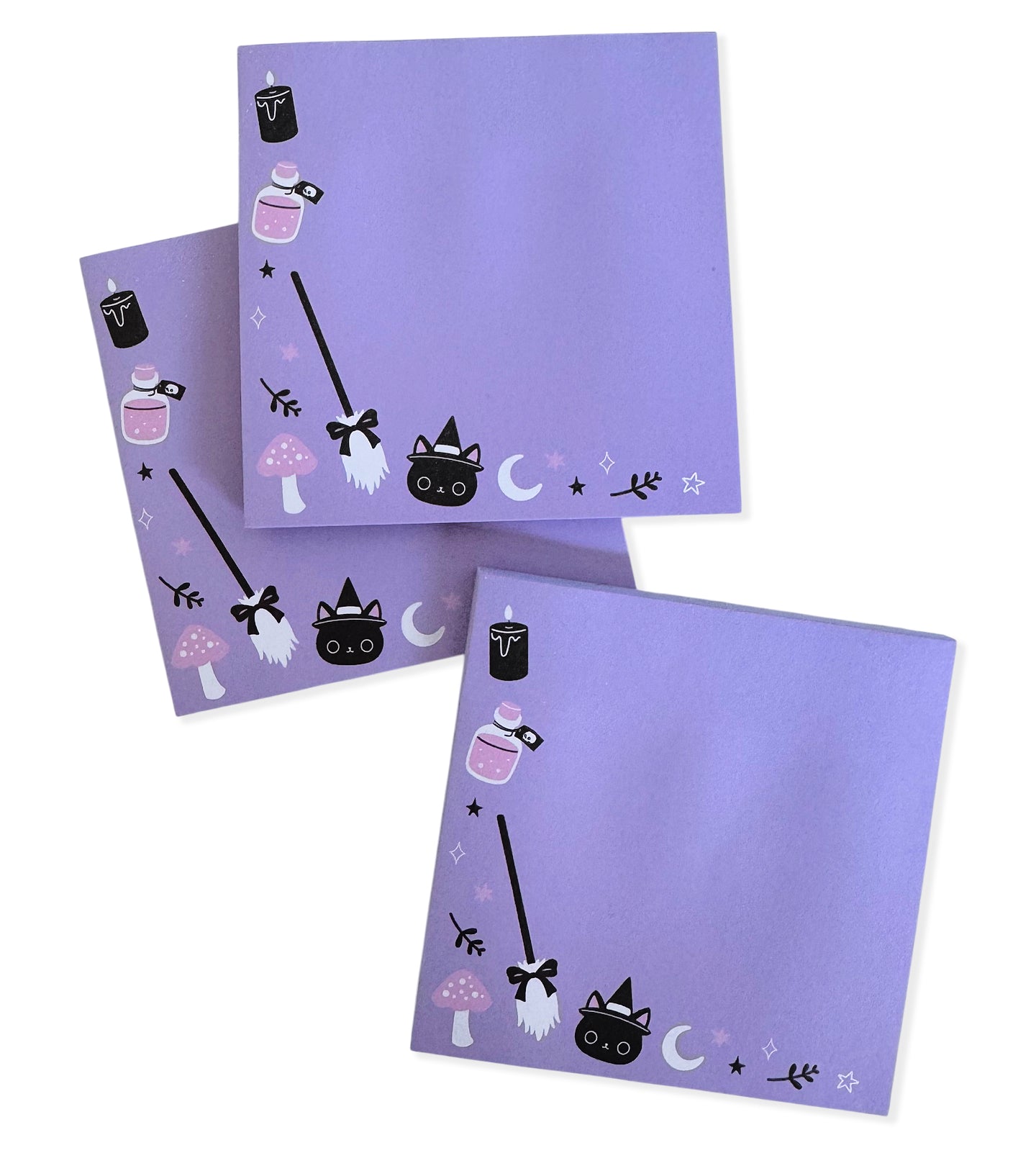 Witchy Cat Sticky Notes - Set of Three – Em & Sprout