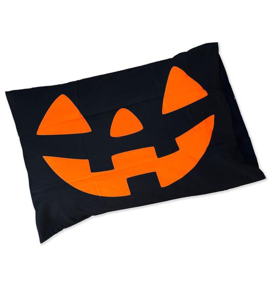 Black Jack O Lantern Pillowcase Standard Size