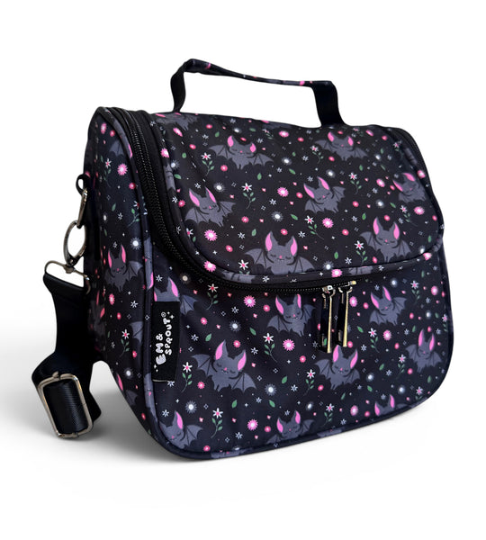 Floral Bats Lunch Crossbody Bag
