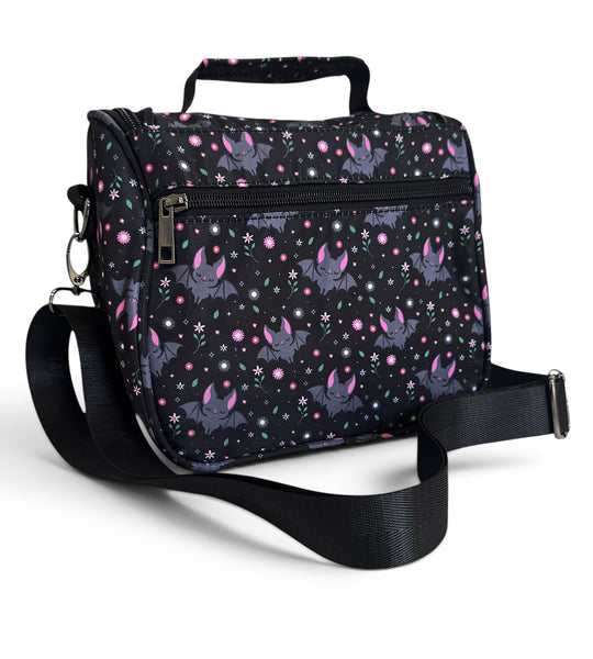Floral Bats Lunch Crossbody Bag