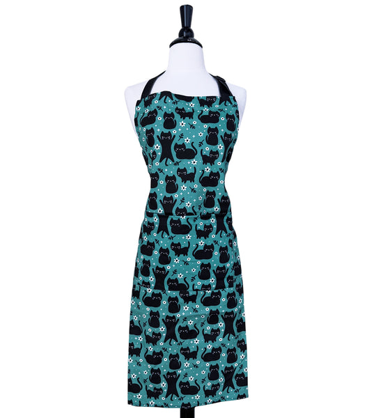 Floral Cats 100% Cotton Apron
