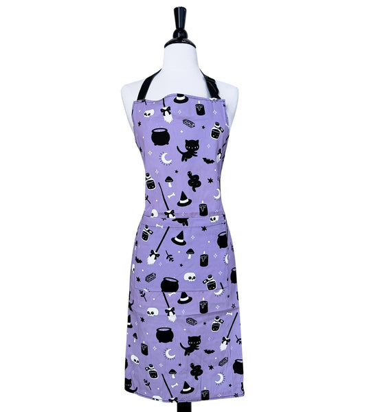 Lavender Witchy 100% Cotton Apron