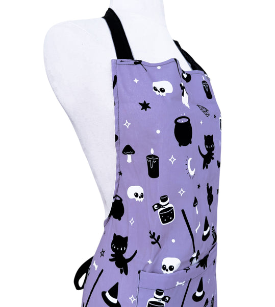 Lavender Witchy 100% Cotton Apron
