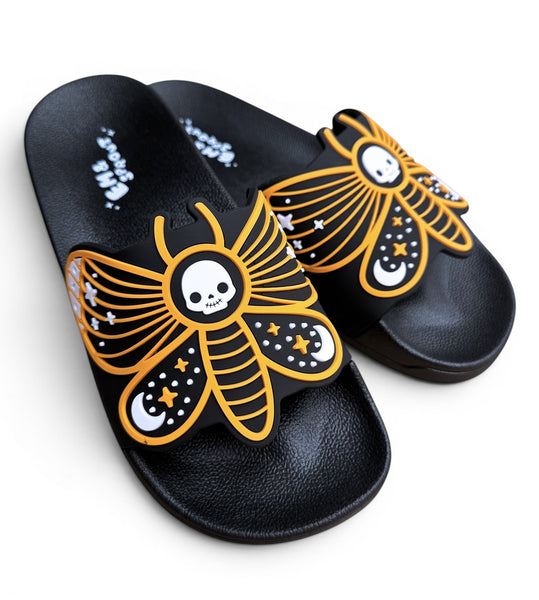Death's Head Moth Slides Women's Sizes 6 to 11