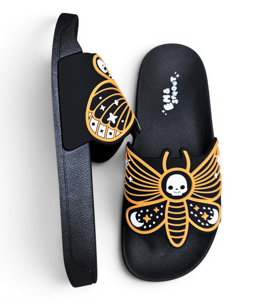 Death's Head Moth Slides Women's Sizes 6 to 11