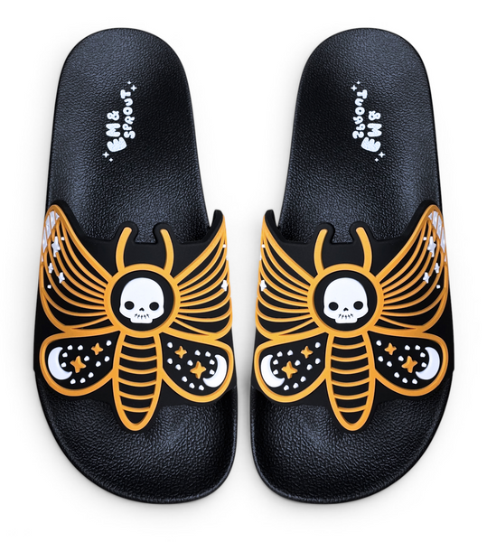 Death's Head Moth Slides Women's Sizes 6 to 11
