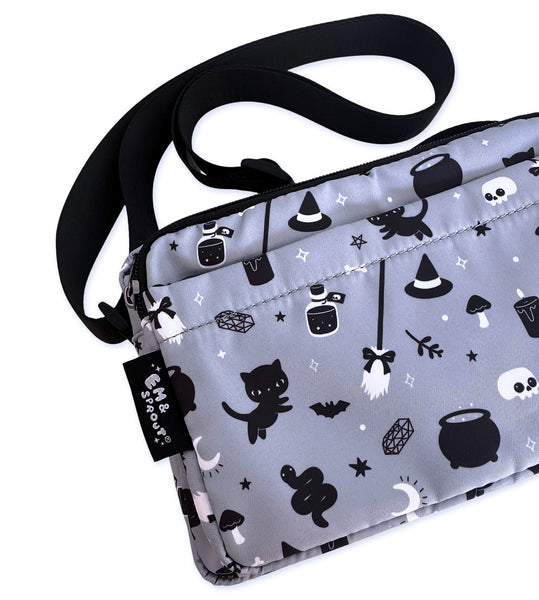 Gray Witchy Crossbody Bag