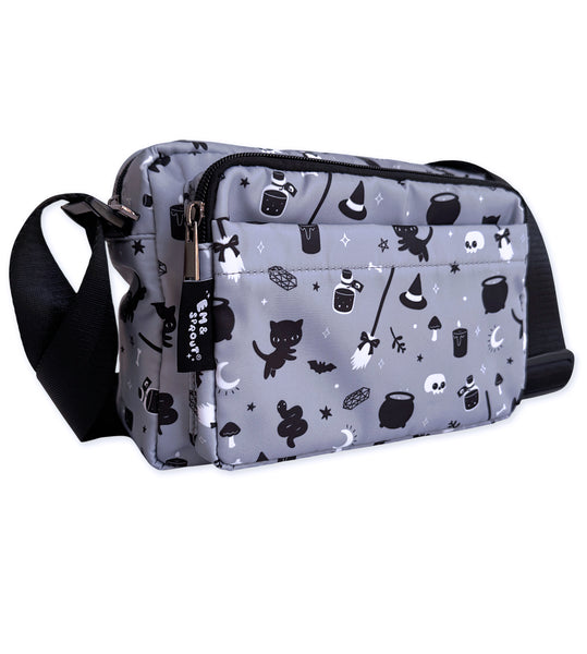 Gray Witchy Crossbody Bag