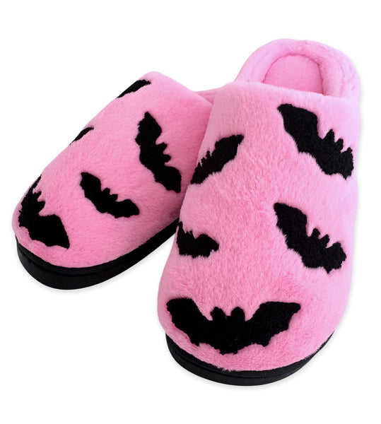 Pink Bat Slippers