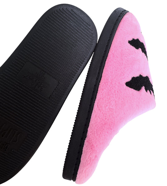 Pink Bat Slippers