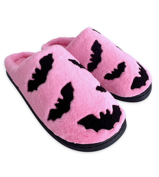 Pink Bat Slippers