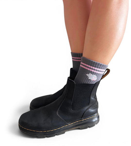 Embroidered Rat Athletic Socks