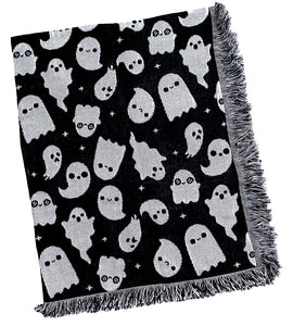 Ghost Friends Woven Blanket