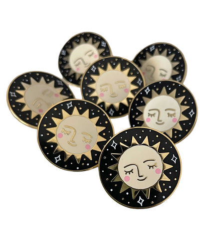 Sleepy Sun Enamel Pin