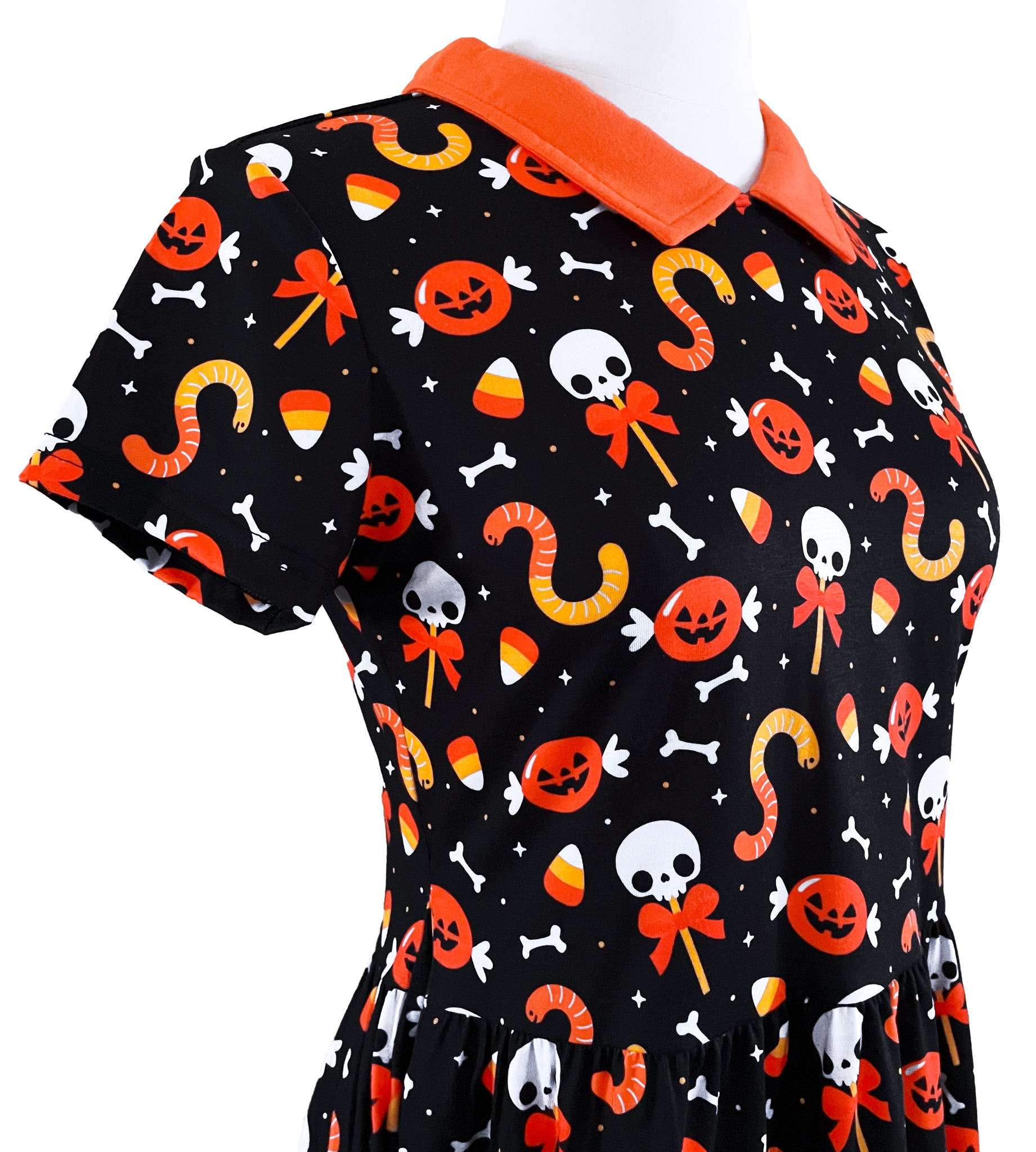 Halloween Candy Collared A-line Dress - Sizes S through 4X