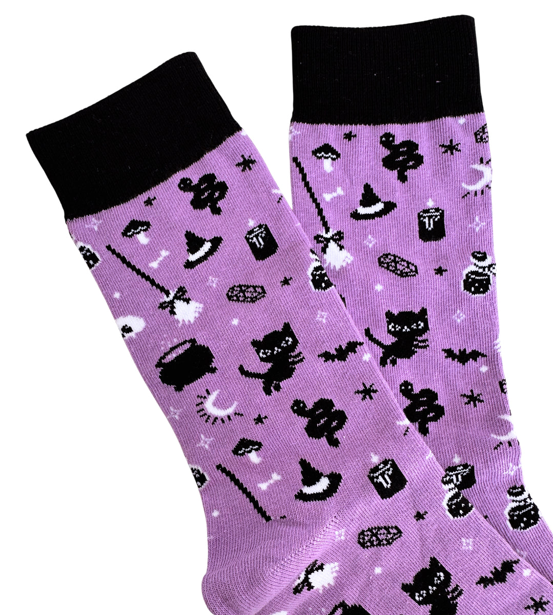 Purple Witchy Socks – Em & Sprout