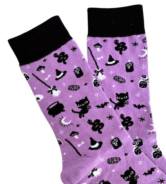Purple Witchy Socks