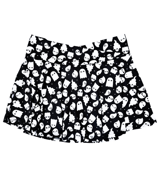Ghost Friends Pocket Athletic Skort - Skirt with Built in Shorts - S-3X