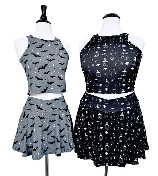 Ghost Friends Pocket Athletic Skort - Skirt with Built in Shorts - S-3X