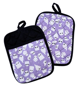 Lavender Ghosts Pot Holder - Set of Two