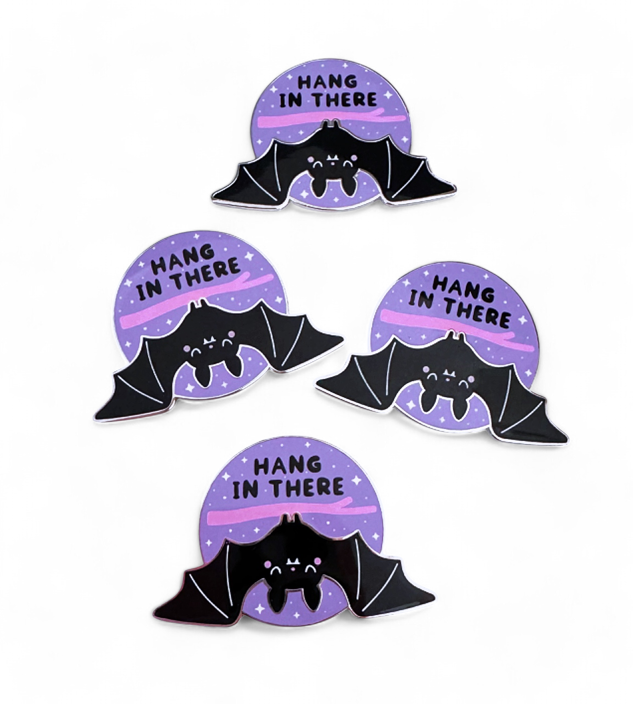 Hang in There Bat Enamel Pin