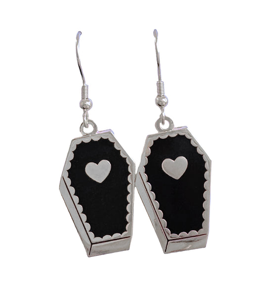 Coffin Earrings - Silver