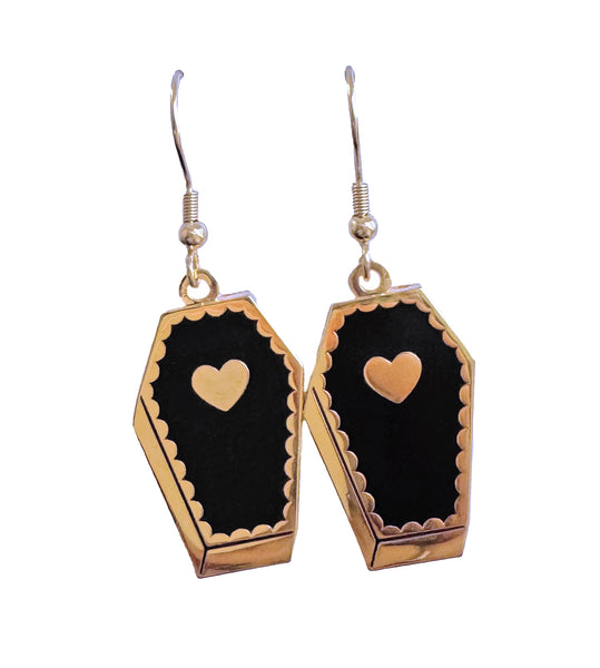 Coffin Earrings - Gold
