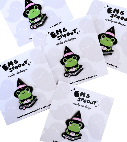 Frog Witch Enamel Pin