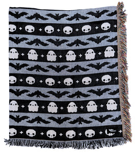 Spooky Stripe Woven Blanket