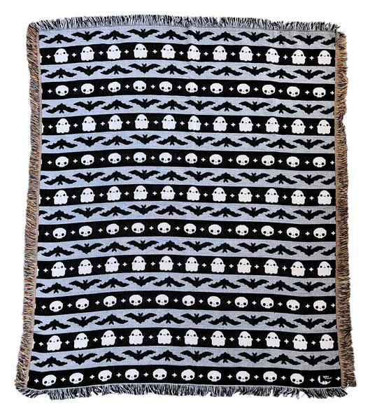 Spooky Stripe Woven Blanket